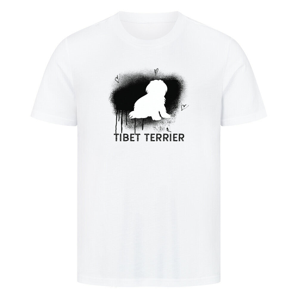 Premium T-Shirt "Tibet Terrier - Brush" Weiß – hunde-shirt.de