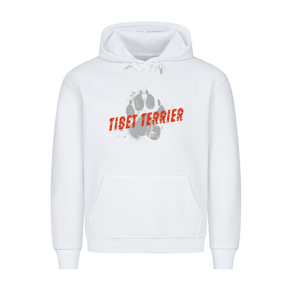 Premium Hoodie "Tibet Terrier - PAW" Weiß – hunde-shirt.de