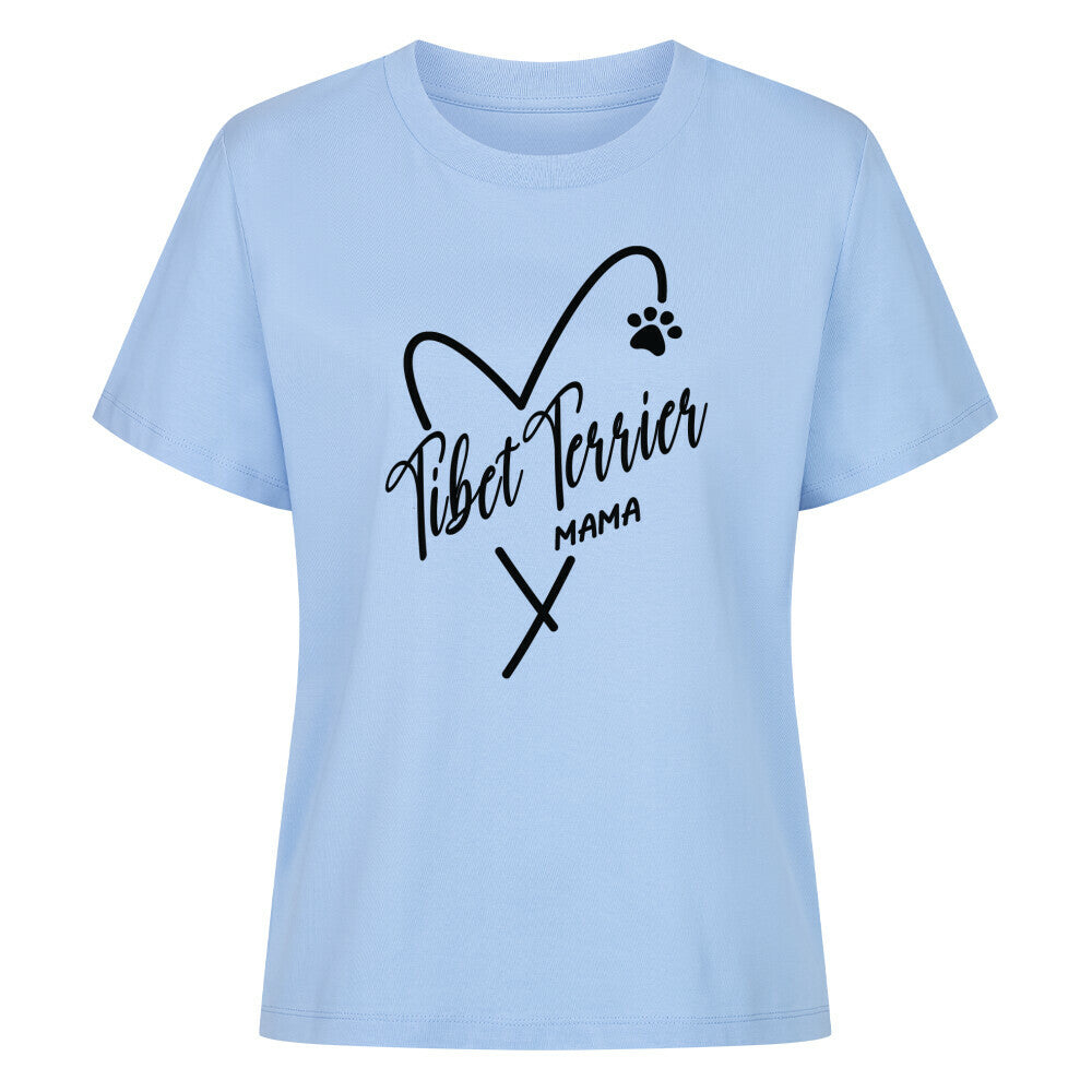 Premium Damen-Shirt "Tibet Terrier - Mama" Sky Blue – hunde-shirt.de