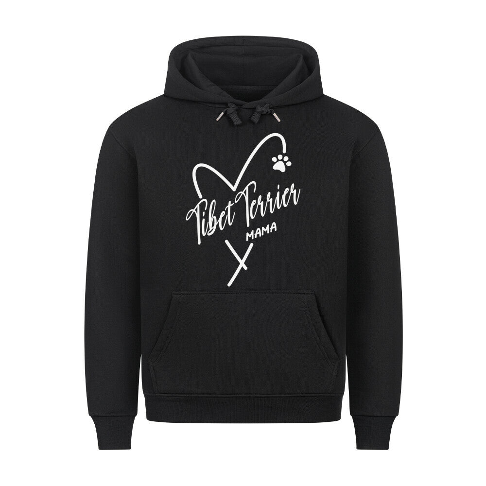 Premium Hoodie "Tibet Terrier - Mama" Schwarz – hunde-shirt.de