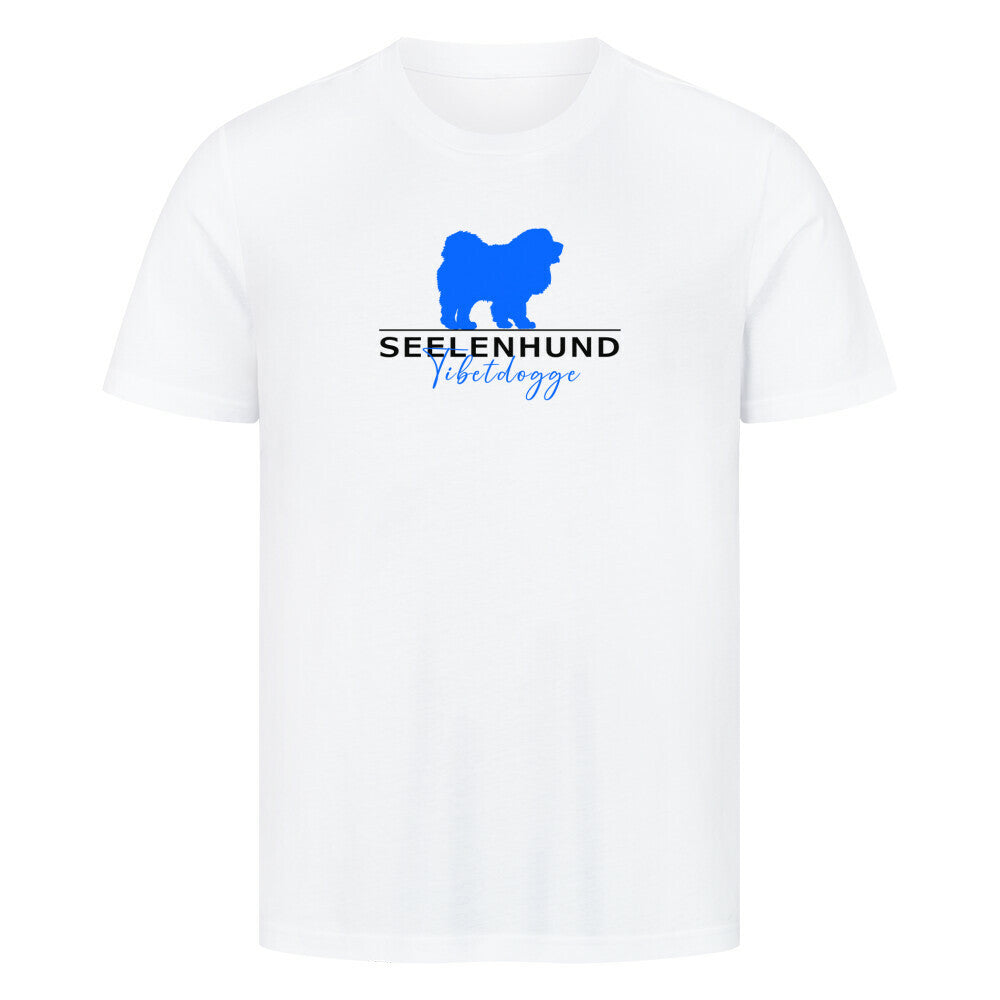 Premium T-Shirt "Tibetdogge - Seelenhund" Weiß – hunde-shirt.de