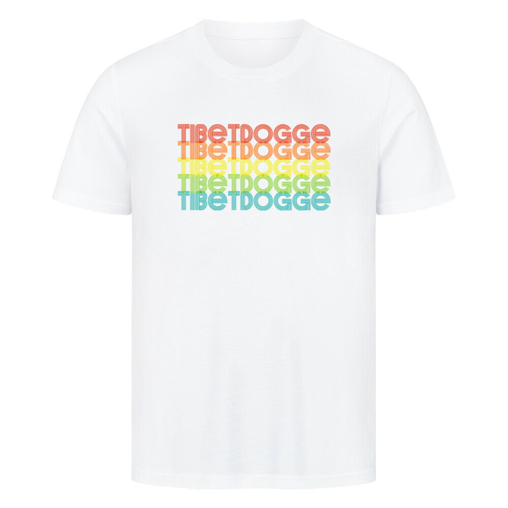 Premium T-Shirt "Tibetdogge - RETRO" Weiß – hunde-shirt.de