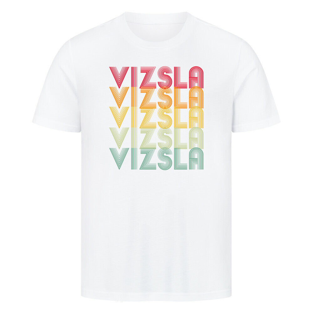 Premium T-Shirt "Vizsla - RETRO" Weiß – hunde-shirt.de