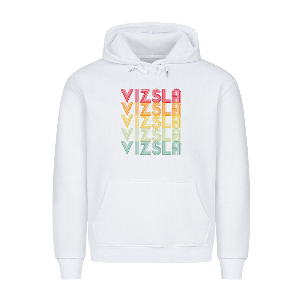Premium Hoodie "Vizsla - RETRO" Weiß – hunde-shirt.de
