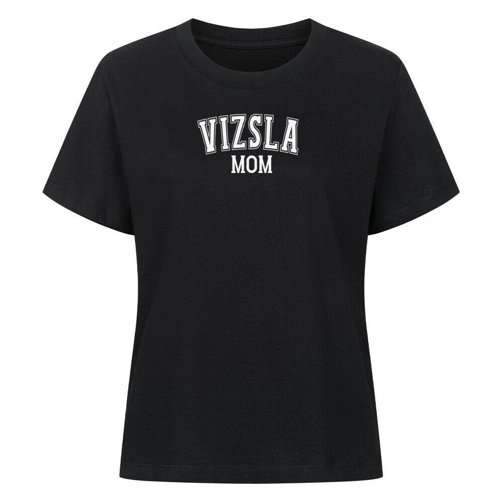 Premium Damen-Shirt "Vizsla - MOM" Schwarz – hunde-shirt.de