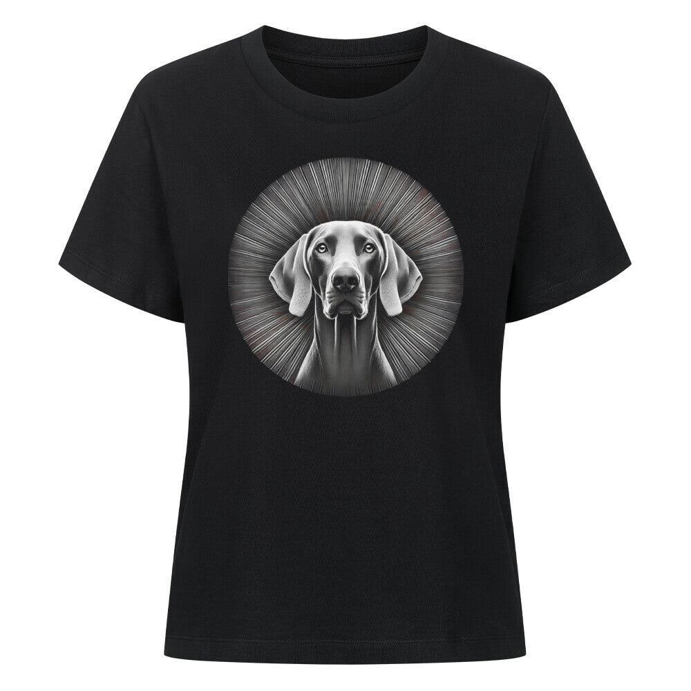 Premium Damen-Shirt "Weimaraner - Bright" Schwarz – hunde-shirt.de
