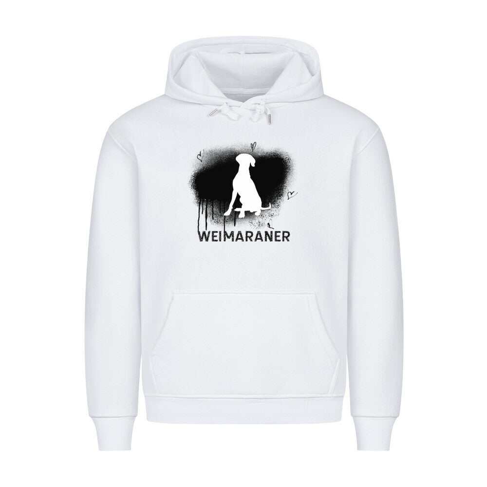 Premium Hoodie "Weimaraner - Brush" Weiß – hunde-shirt.de