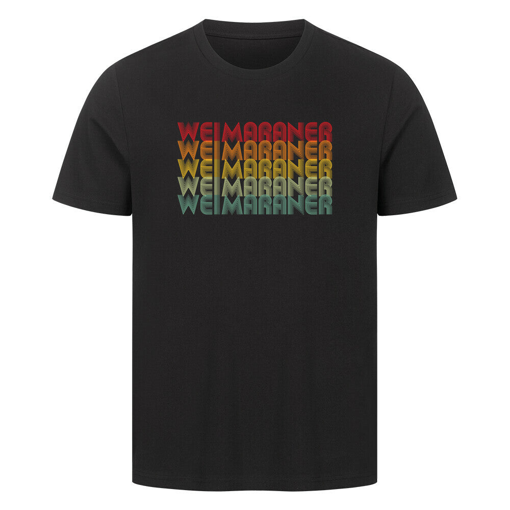 Premium T-Shirt "Weimaraner - RETRO" Schwarz – hunde-shirt.de