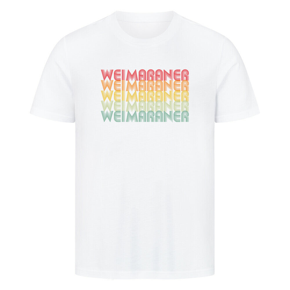 Premium T-Shirt "Weimaraner - RETRO" Weiß – hunde-shirt.de