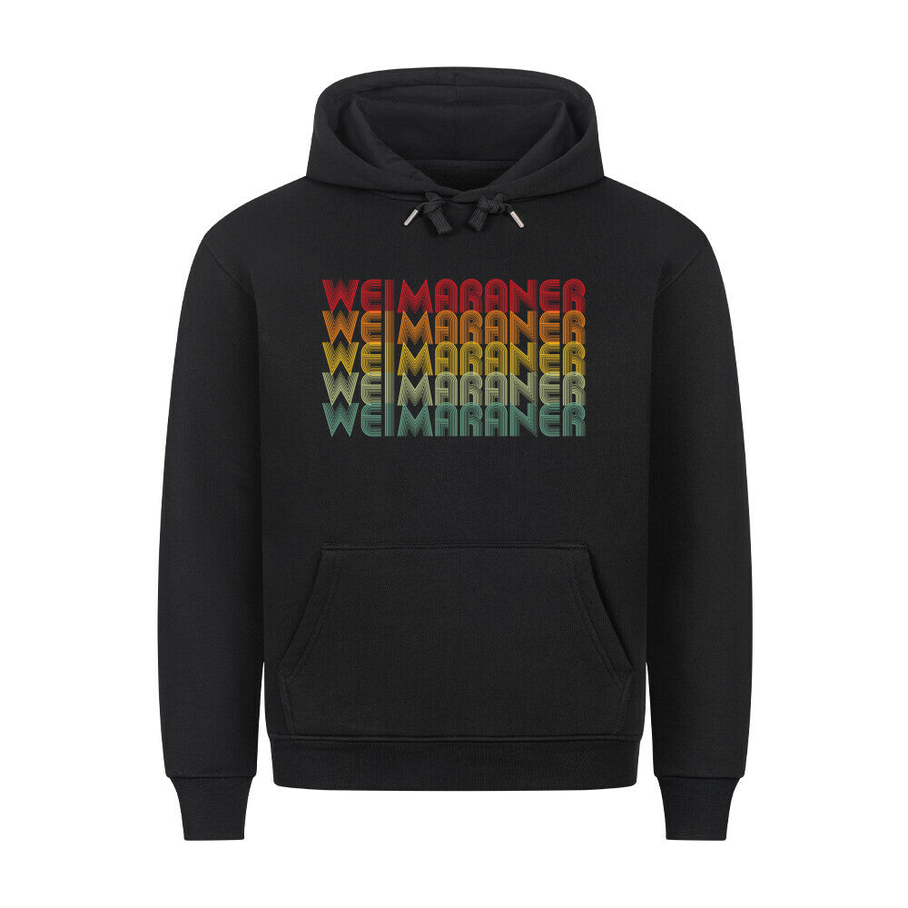 Premium Hoodie "Weimaraner - RETRO" Schwarz – hunde-shirt.de