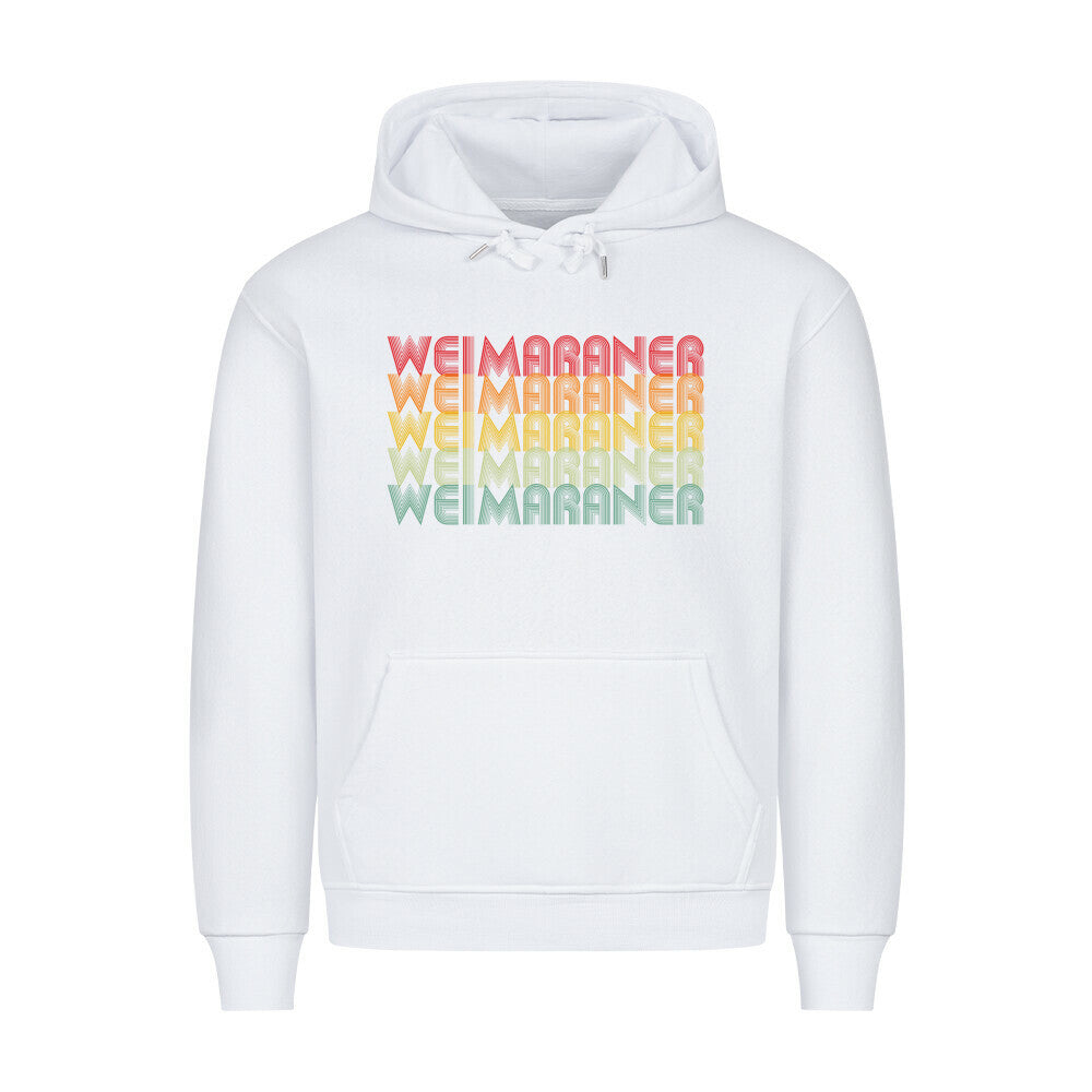 Premium Hoodie "Weimaraner - RETRO" Weiß – hunde-shirt.de