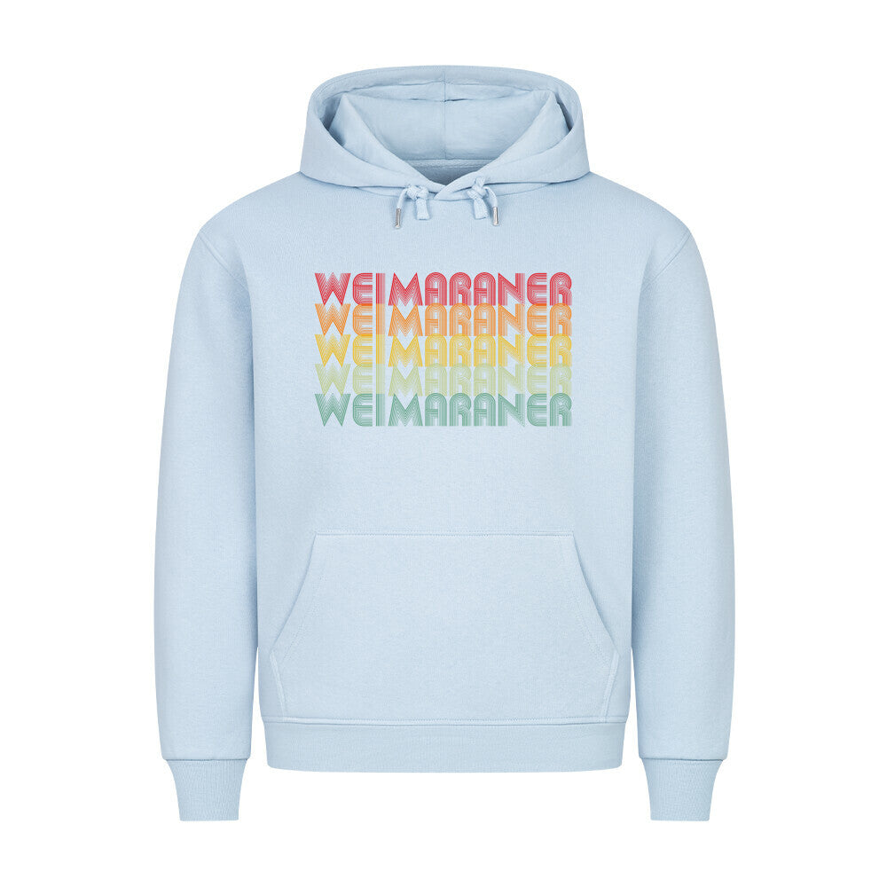 Premium Hoodie "Weimaraner - RETRO" Babyblau – hunde-shirt.de