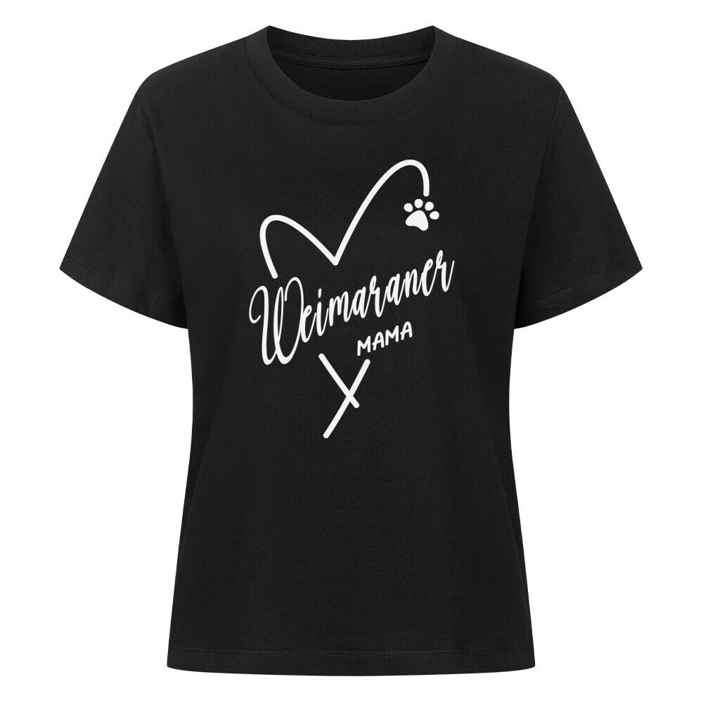Premium Damen-Shirt "Weimaraner - Mama" Schwarz – hunde-shirt.de