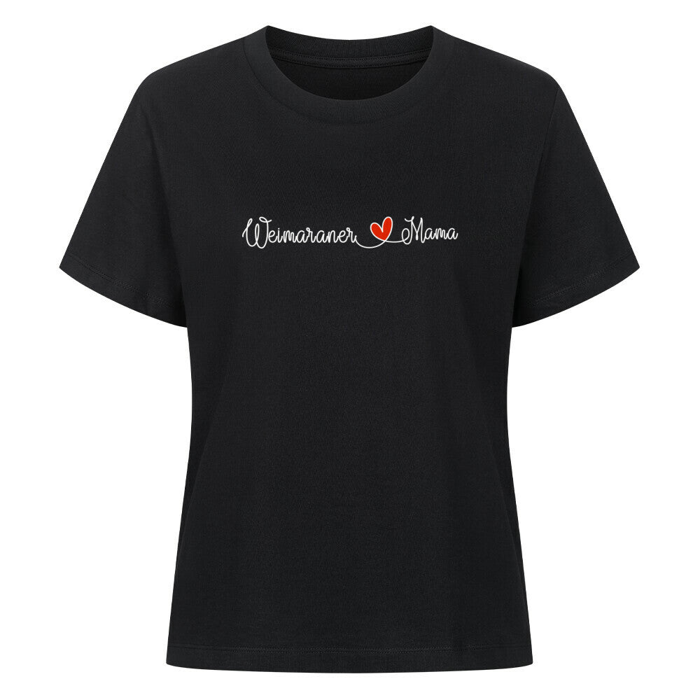 Premium Damen-Shirt "Weimaraner - Mama" Schwarz – hunde-shirt.de
