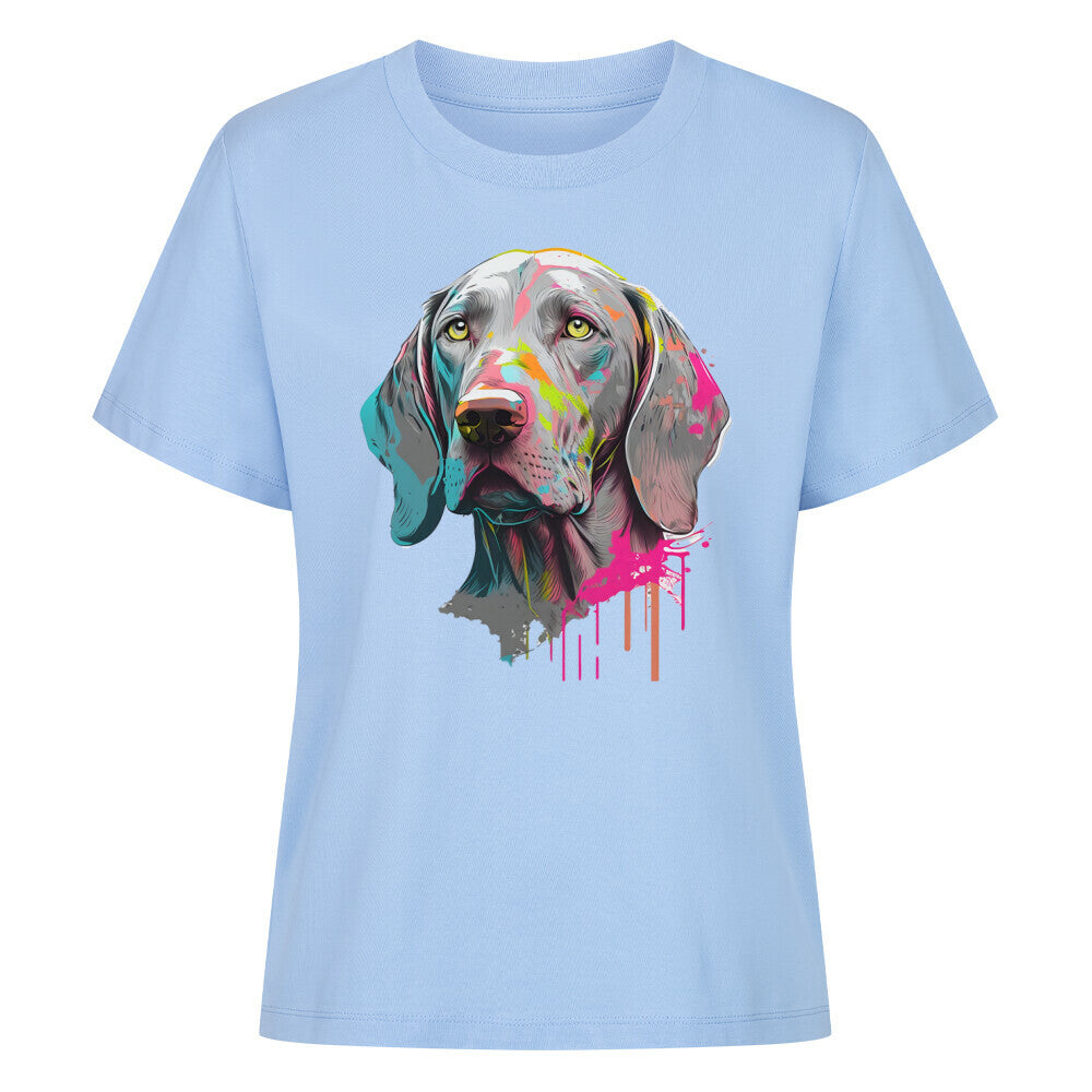 Premium Damen-Shirt "Weimaraner - Splash" Sky Blue – hunde-shirt.de