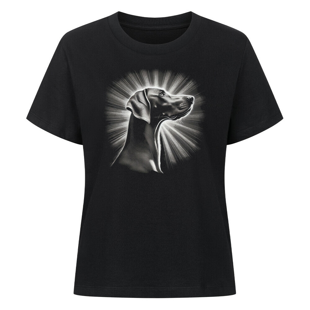 Premium Damen-Shirt "Weimaraner - Shine" Schwarz – hunde-shirt.de