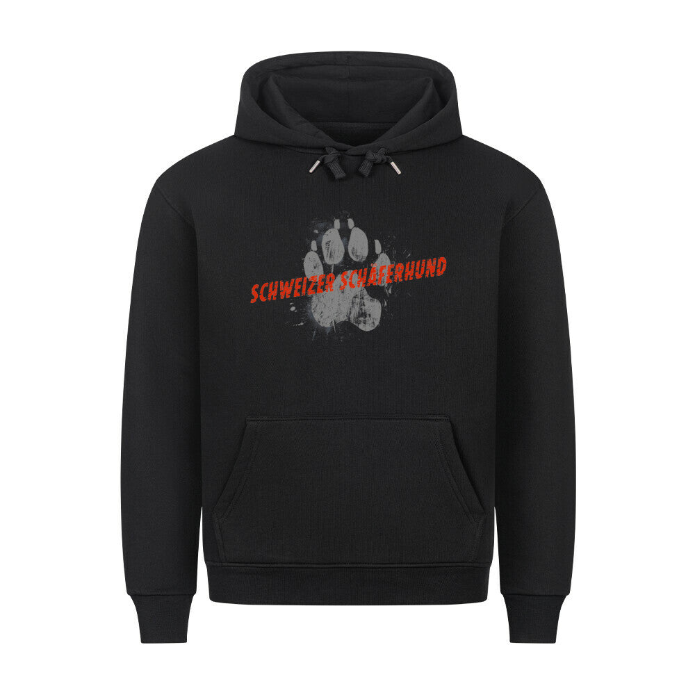 Premium Hoodie "Schweizer Schäferhund - PAW" Schwarz – hunde-shirt.de