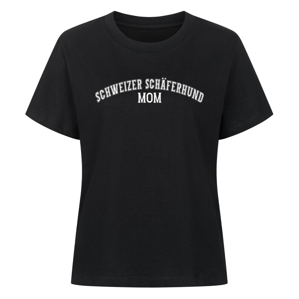 Premium Damen-Shirt "Schweizer Schäferhund - MOM" Schwarz – hunde-shirt.de