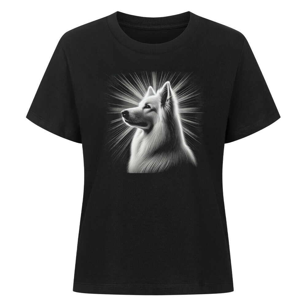 Premium Damen-Shirt "Schweizer Schäferhund - Shine" Schwarz – hunde-shirt.de