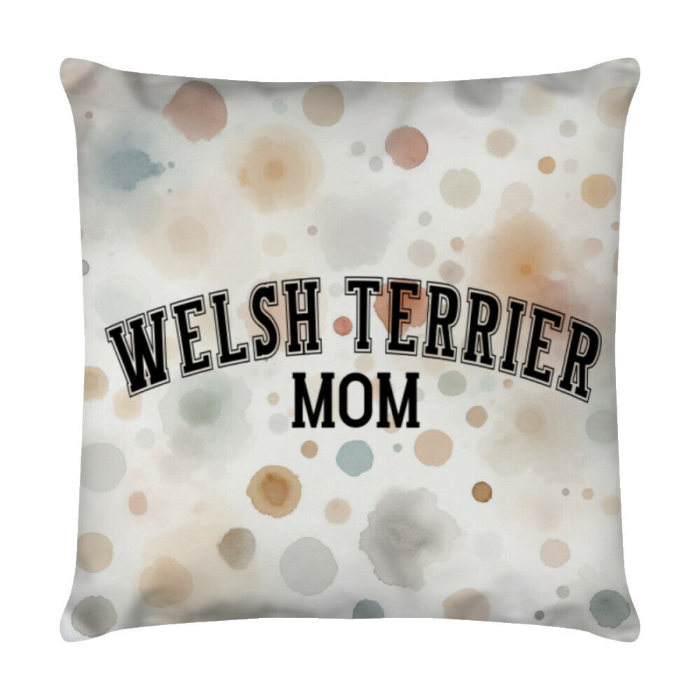 Kissen "Welsh Terrier - MOM" Weiß – hunde-shirt.de
