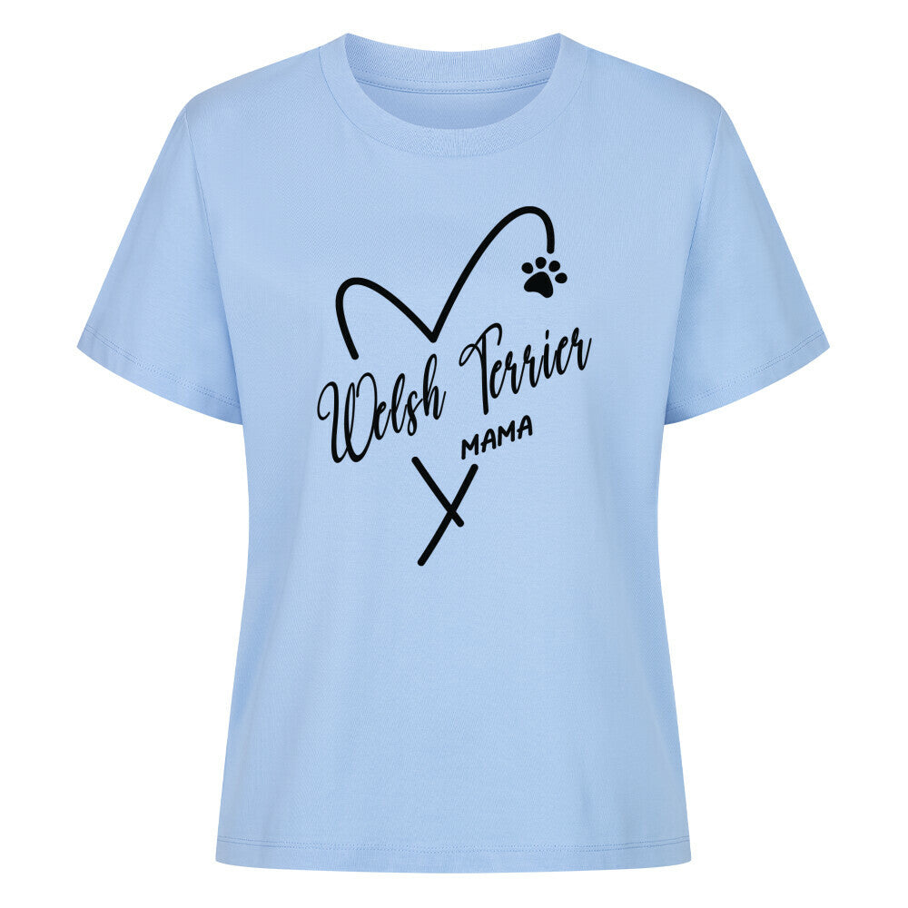 Premium Damen-Shirt "Welsh Terrier - Mama" Sky Blue – hunde-shirt.de