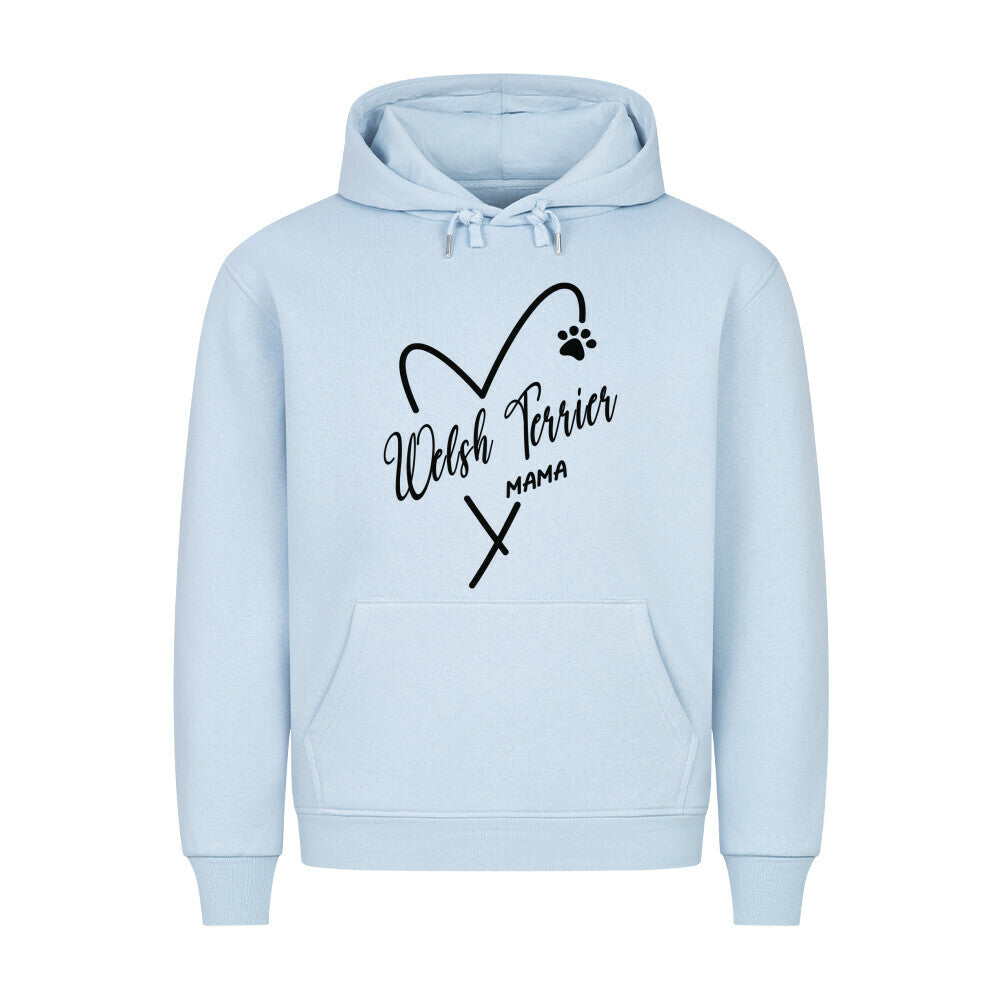 Premium Hoodie "Welsh Terrier - Mama" Babyblau – hunde-shirt.de