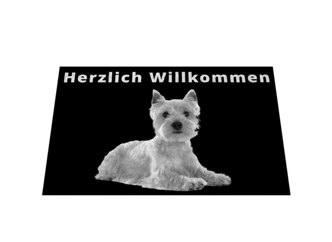 Fußmatte "Westie - Herzlich Willkommen" – hunde-shirt.de