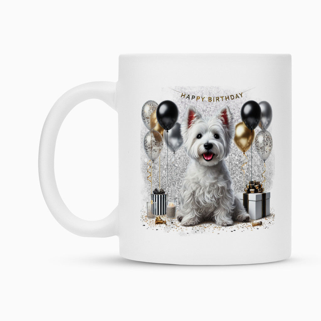 Tasse "Westie - Happy Birthday" – hunde-shirt.de