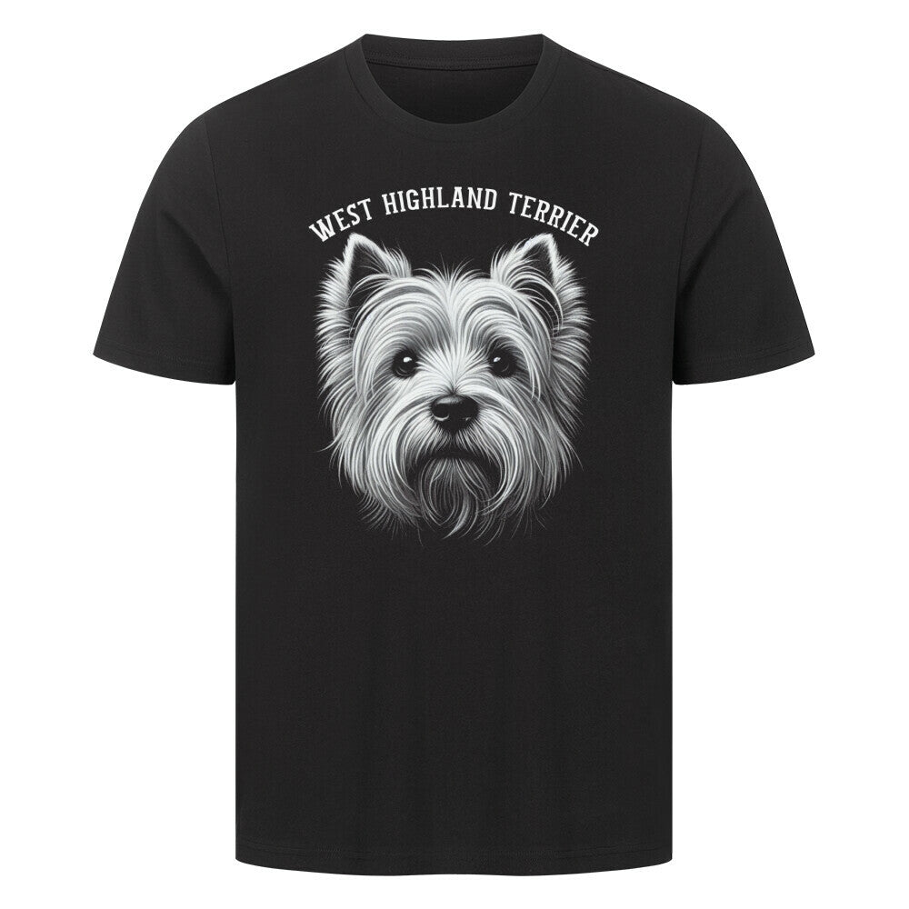 Premium T-Shirt "West Highland - Pure" Schwarz – hunde-shirt.de