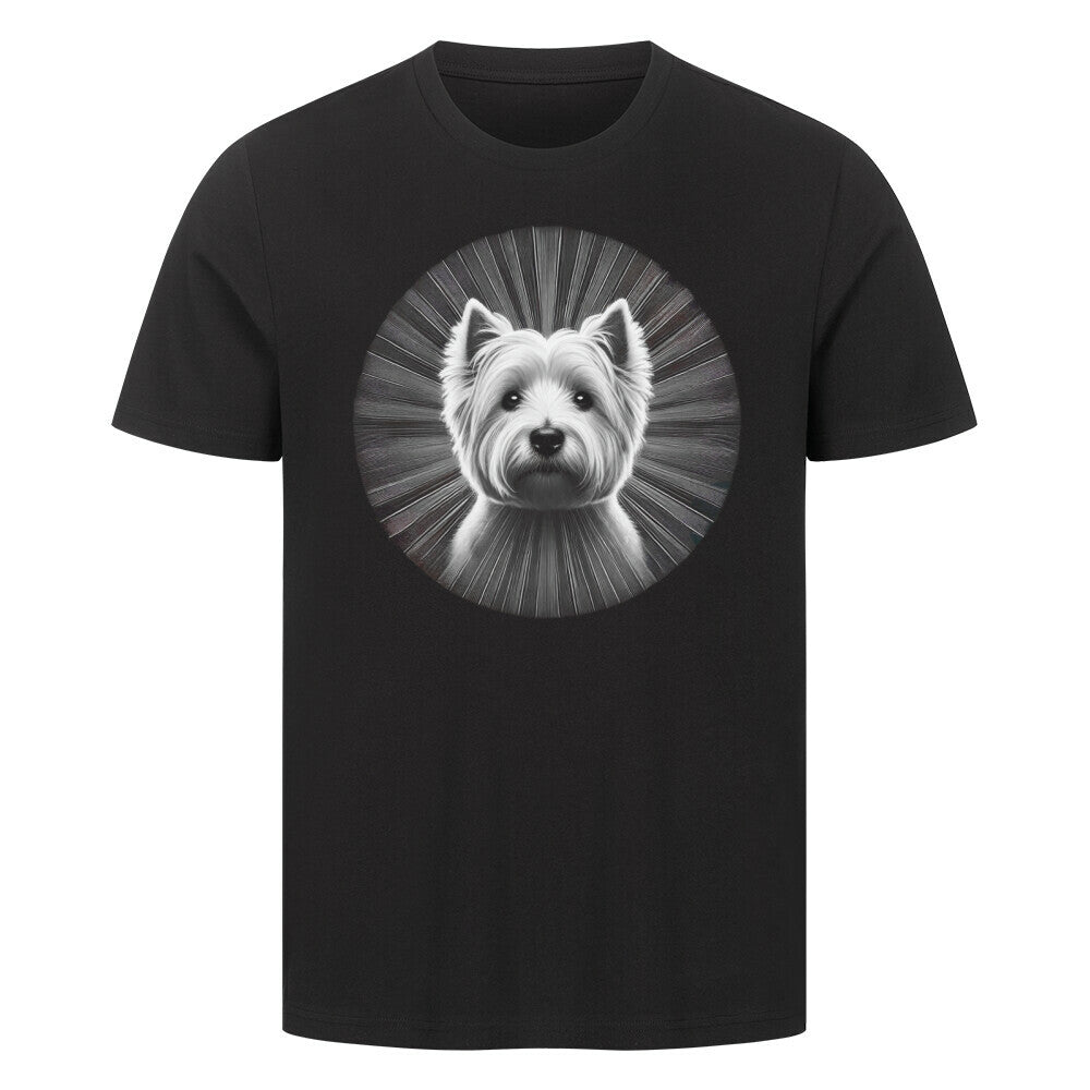 Premium T-Shirt "Westie - Bright" Schwarz – hunde-shirt.de