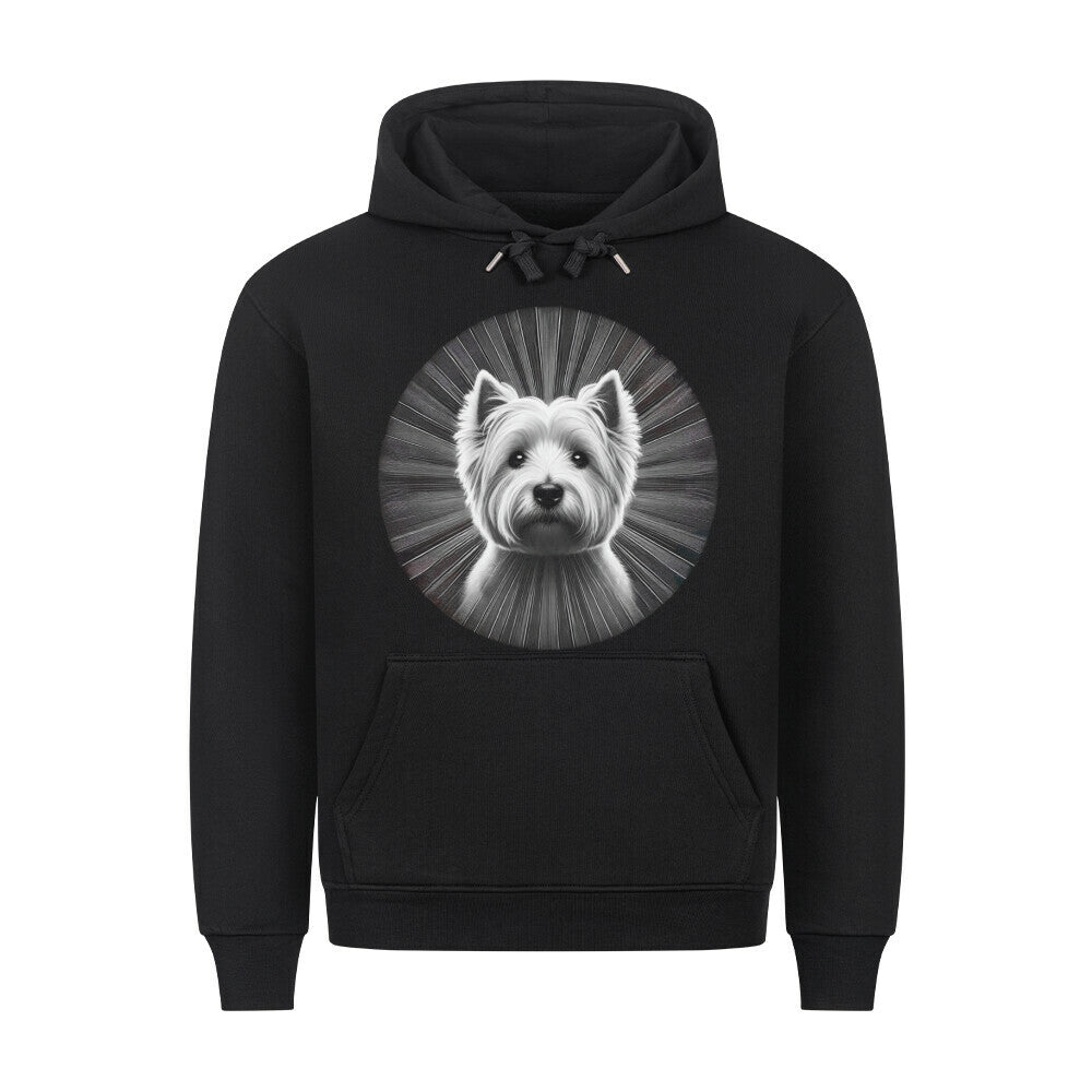 Premium Hoodie "Westie - Bright" Schwarz – hunde-shirt.de