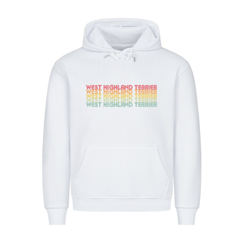 Premium Hoodie "Westie - RETRO" Weiß – hunde-shirt.de