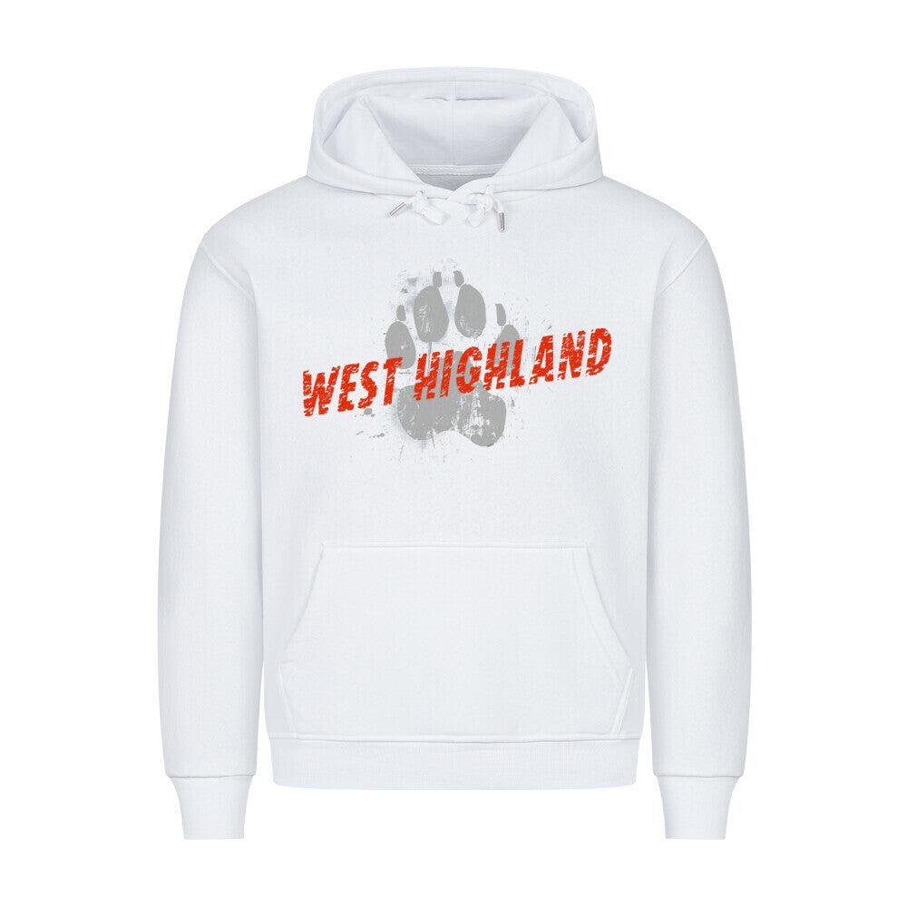 Premium Hoodie "West Highland - PAW" Weiß – hunde-shirt.de