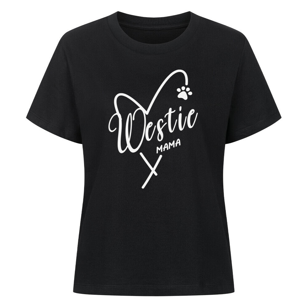 Premium Damen-Shirt "Westie - Mama" Schwarz – hunde-shirt.de