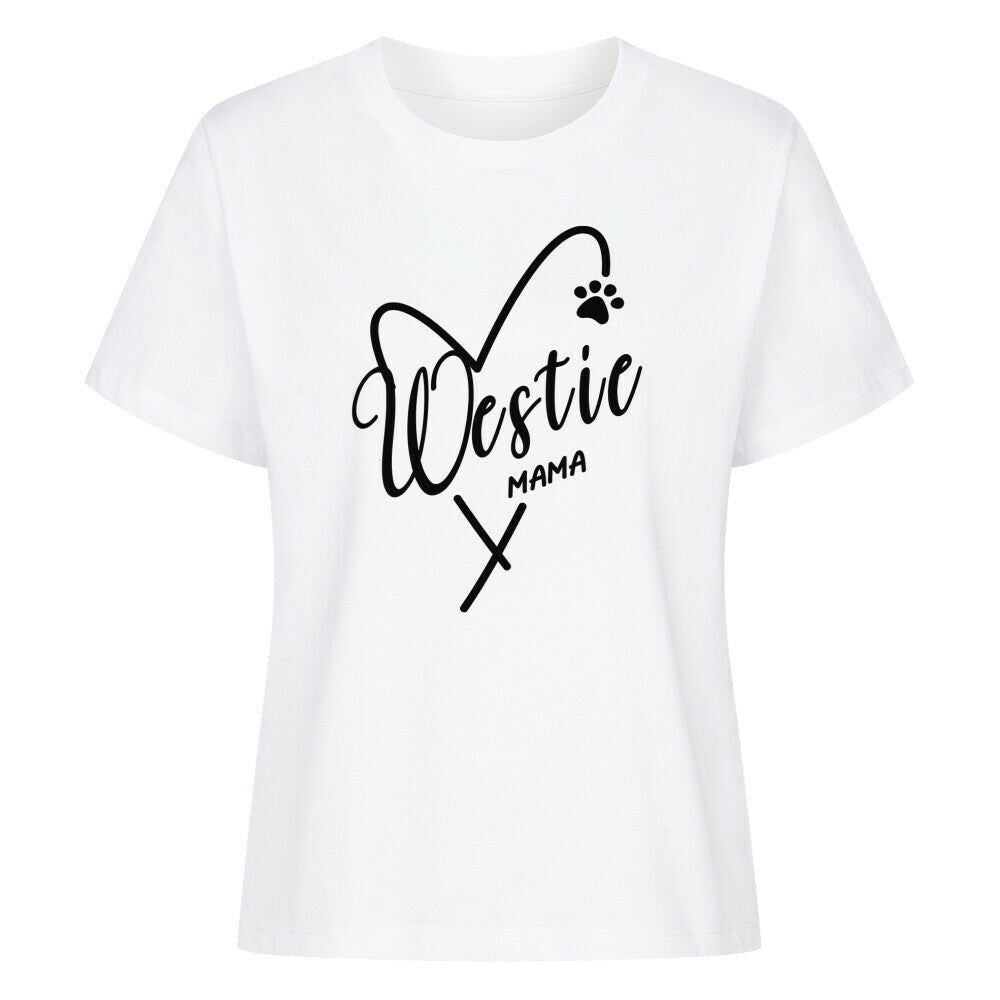 Premium Damen-Shirt "Westie - Mama" Weiß – hunde-shirt.de