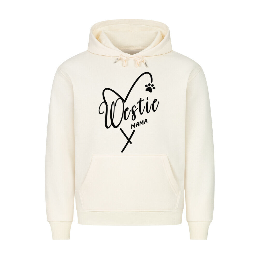 Premium Hoodie "Westie - Mama" Beige – hunde-shirt.de