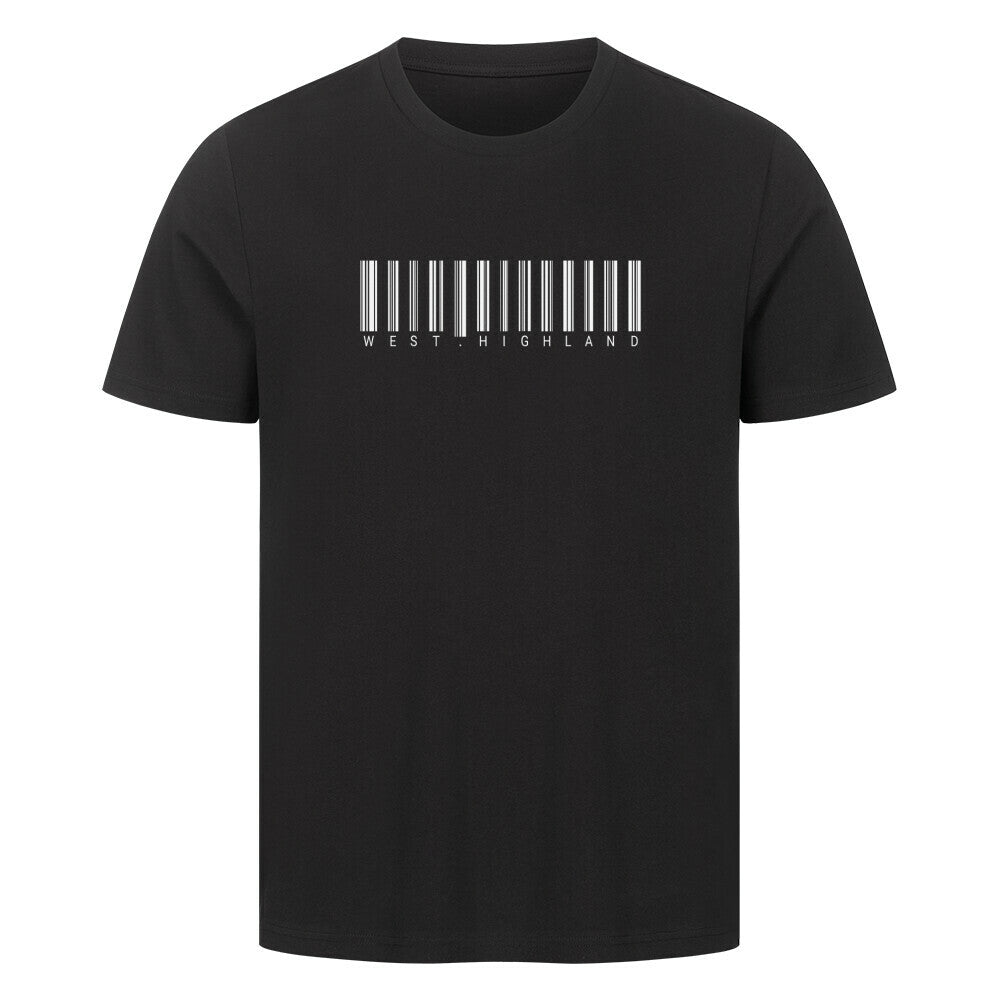 Premium T-Shirt "West Highland - Scan" Schwarz – hunde-shirt.de