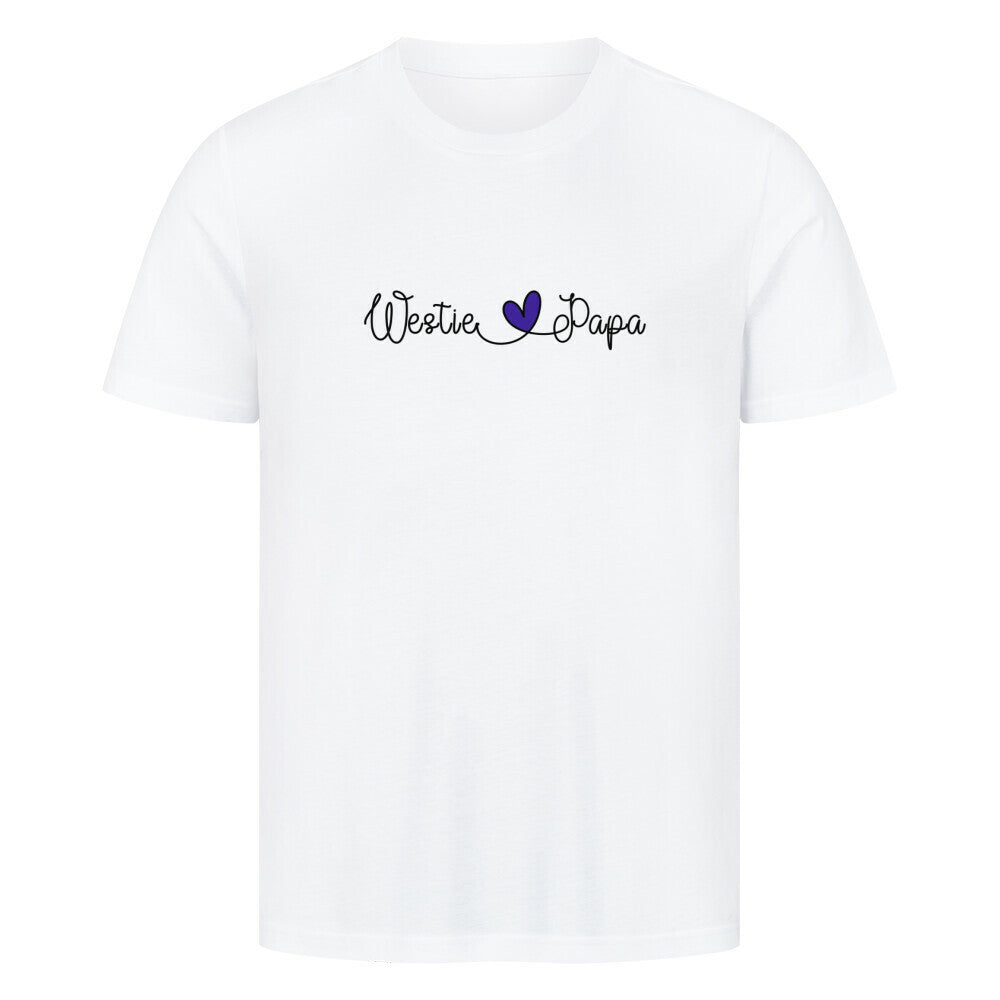 Premium T-Shirt "Westie - Papa" Weiß – hunde-shirt.de
