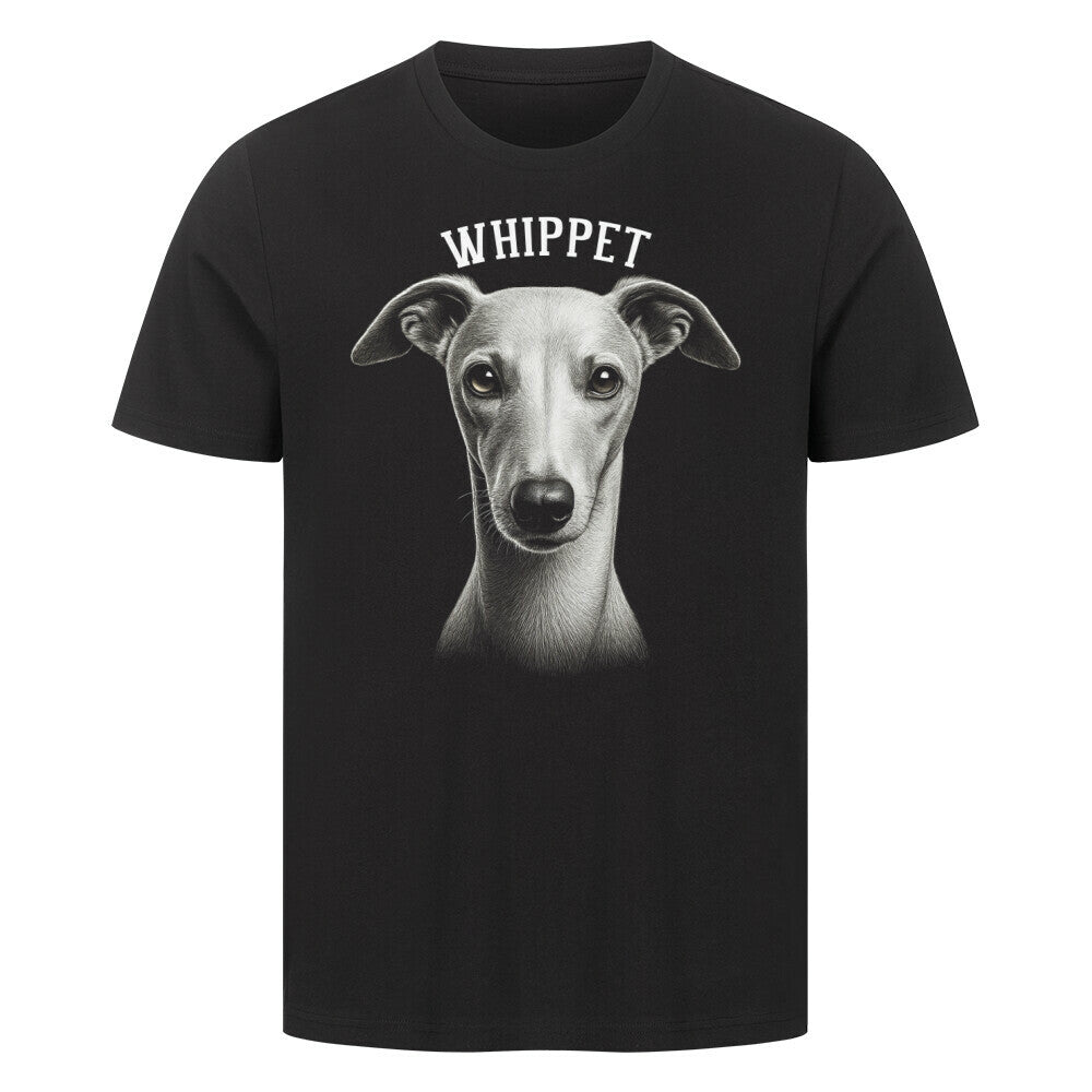 Premium T-Shirt "Whippet - Pure" Schwarz – hunde-shirt.de
