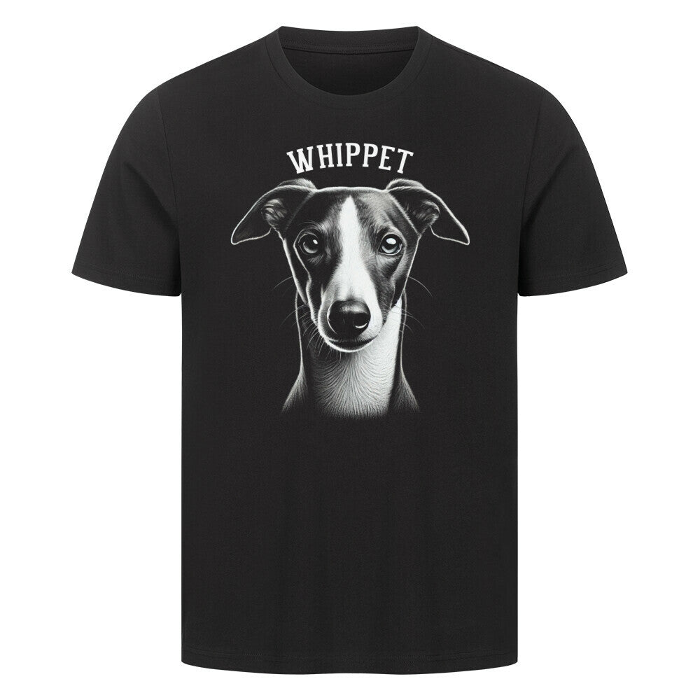 Premium T-Shirt "Whippet - Pure II" Schwarz – hunde-shirt.de