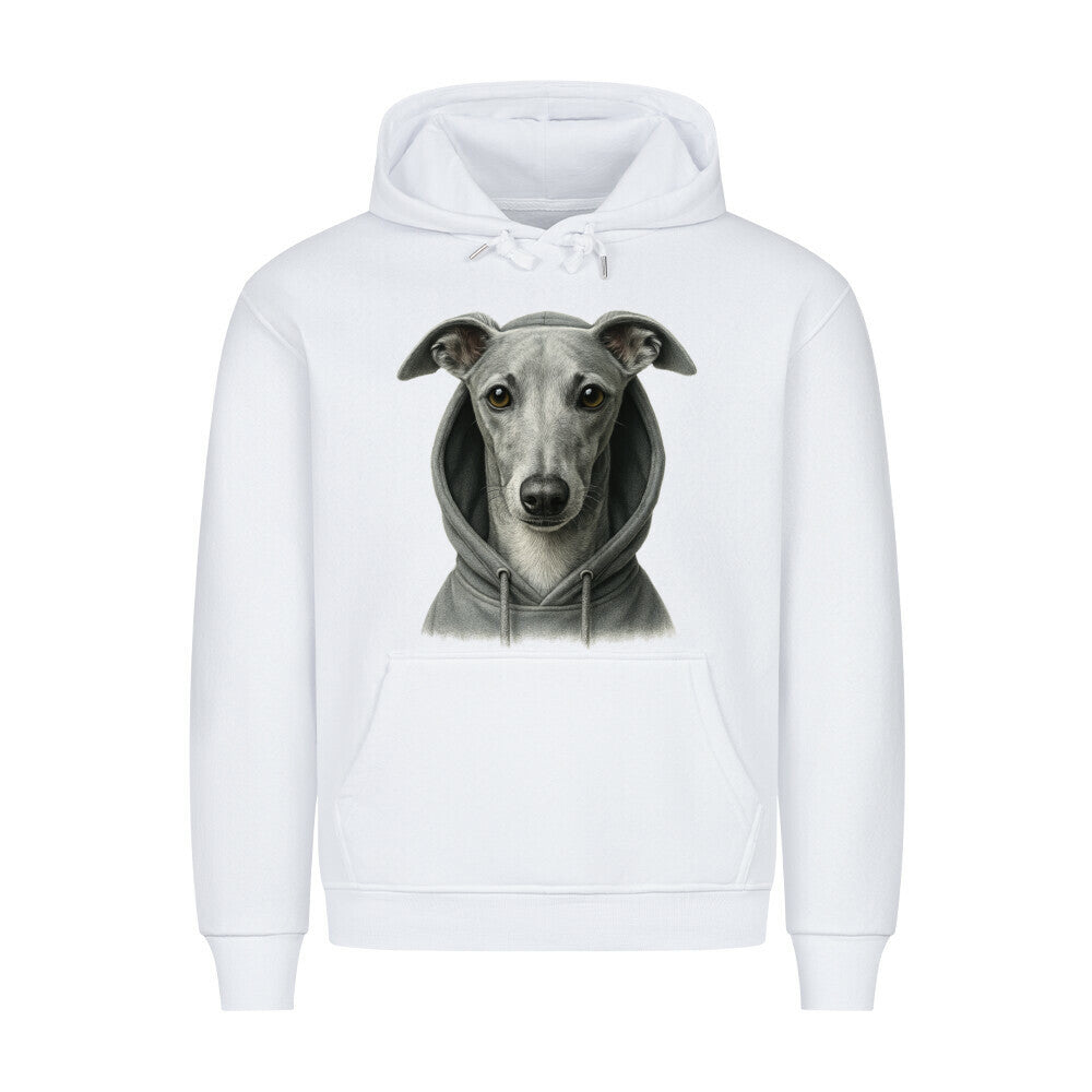 Premium Hoodie "Whippet - Hooded" Weiß – hunde-shirt.de