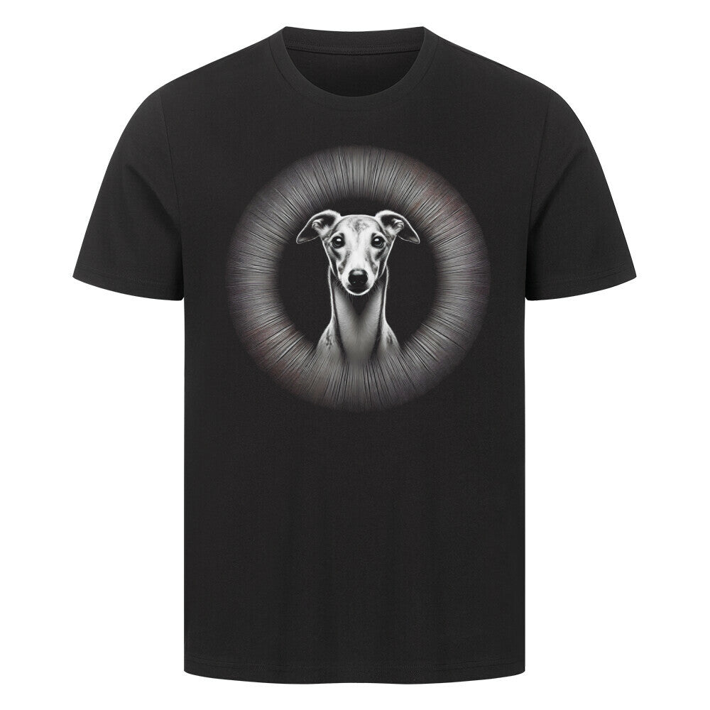 Premium T-Shirt "Whippet - Shine" Schwarz – hunde-shirt.de