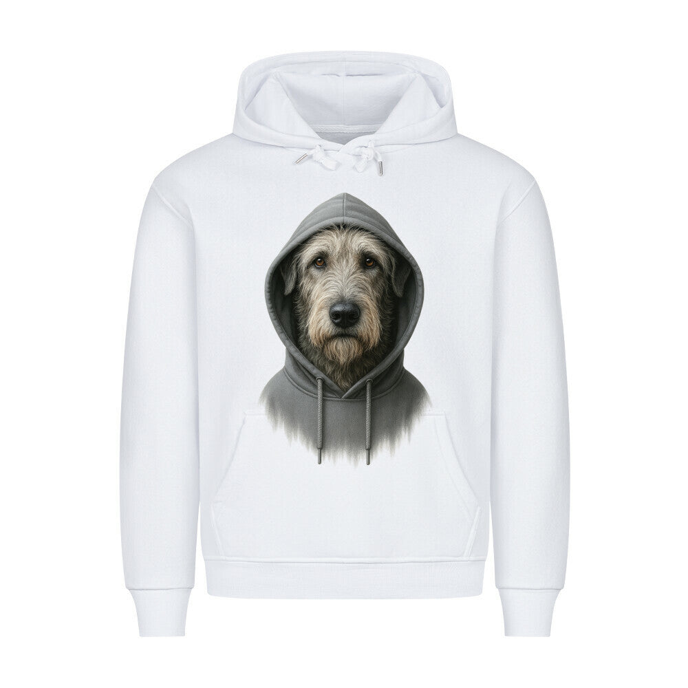 Premium Hoodie "Irischer Wolfshund - Hooded" Weiß – hunde-shirt.de