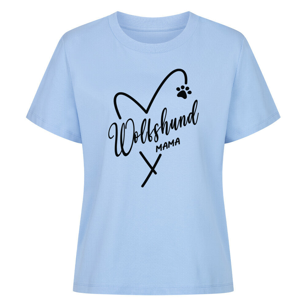 Premium Damen-Shirt "Irischer Wolfshund - Mama" Sky Blue – hunde-shirt.de