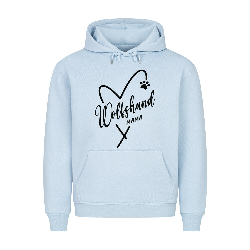 Premium Hoodie "Irischer Wolfshund - Mama" Babyblau – hunde-shirt.de