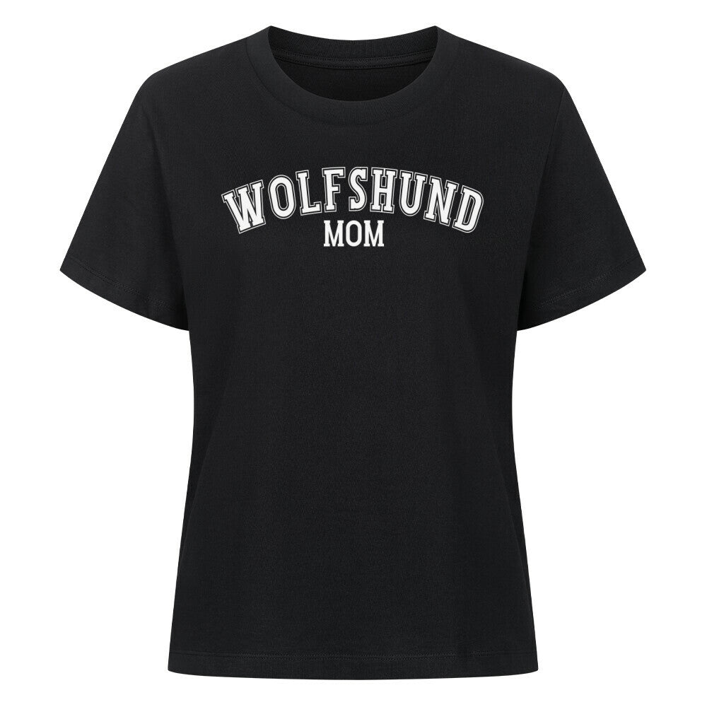 Premium Damen-Shirt "Irischer Wolfshund - MOM" Schwarz – hunde-shirt.de