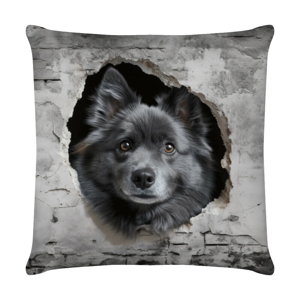 Kissen "Wolfsspitz - Wall" Weiß – hunde-shirt.de