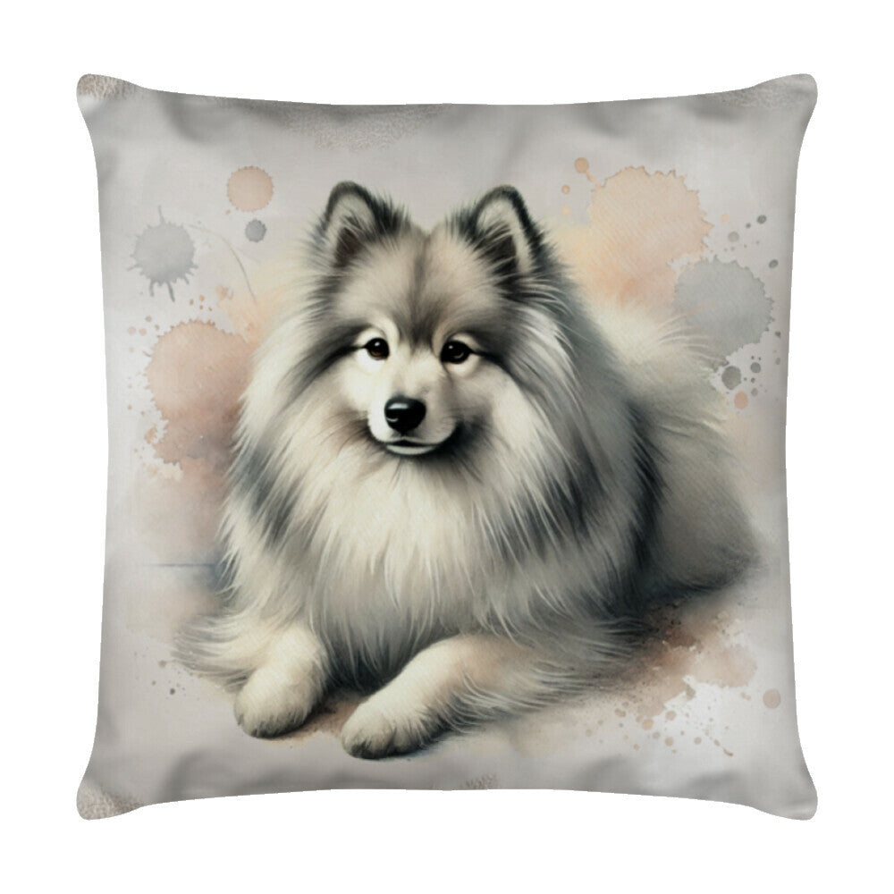 Kissen "Wolfsspitz - Relax" Weiß – hunde-shirt.de