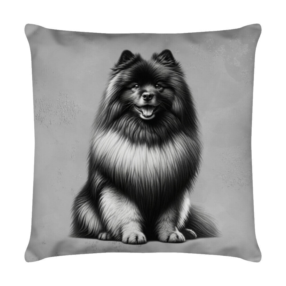 Kissen "Wolfsspitz - Sitz!" Weiß – hunde-shirt.de
