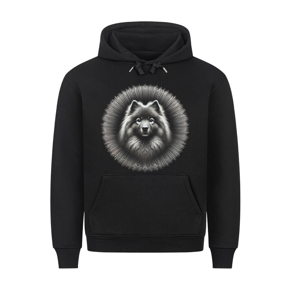 Premium Hoodie "Wolfsspitz - Bright" Schwarz – hunde-shirt.de